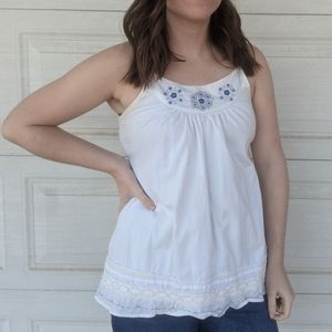 Beaded spaghetti strap top